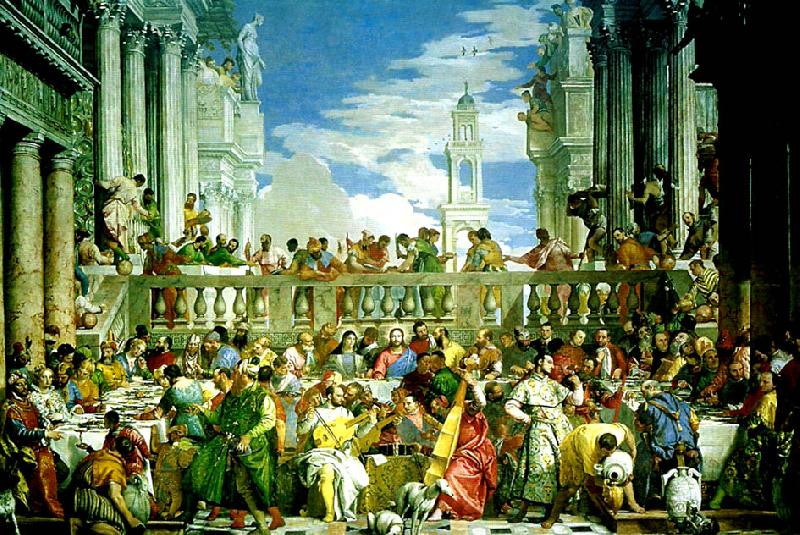 Paolo  Veronese marriage fest at cana oil painting image